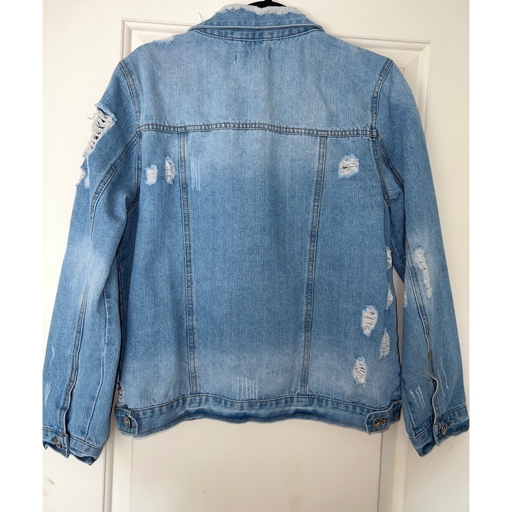 Ci SONO DISTRESSED DENIM JEAN JACKET - SIZE M - Picture 2 of 4